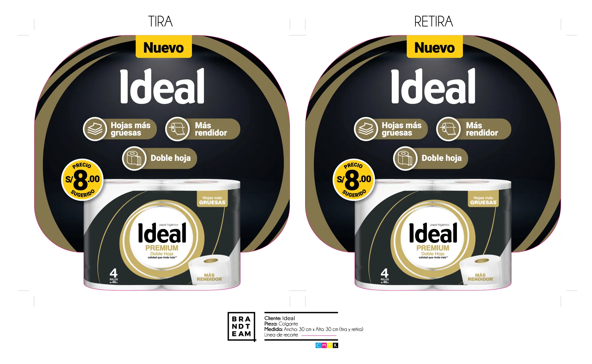 Campañas visuales para trade marketing de marcas Softys en puntos de venta