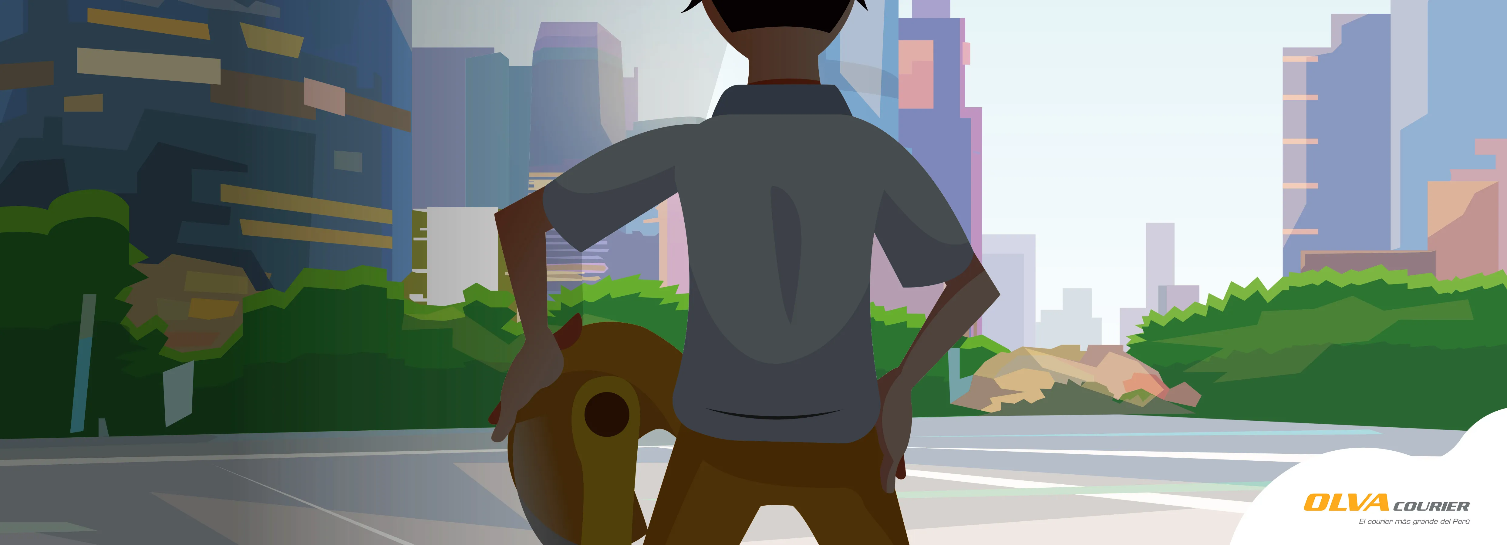 Publicaciones ilustradas del personaje Olvarito en redes sociales de Olva Courier