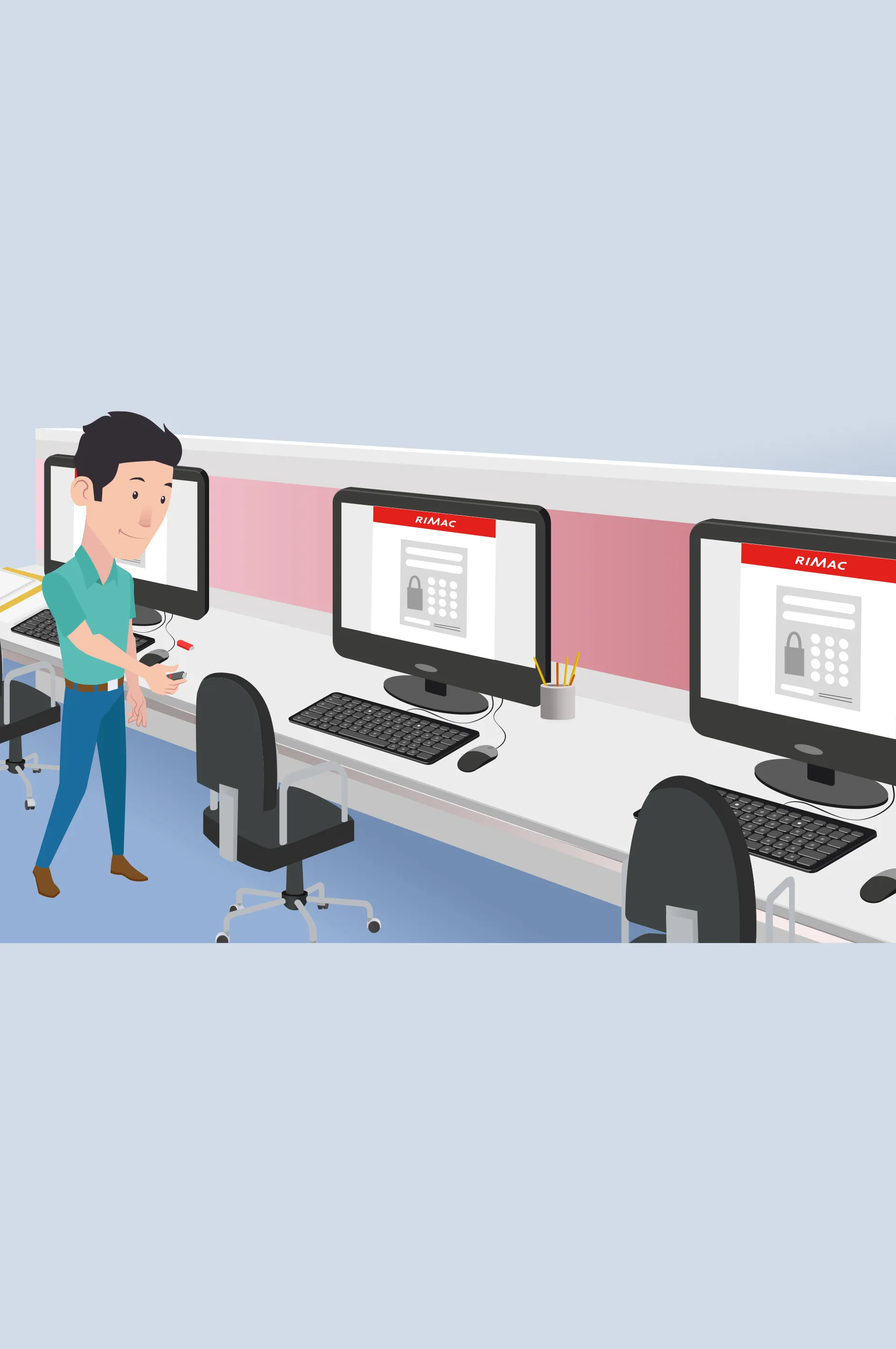 Campaña de comunicación interna sobre seguridad de la información desarrollada para Rímac Seguros Perú