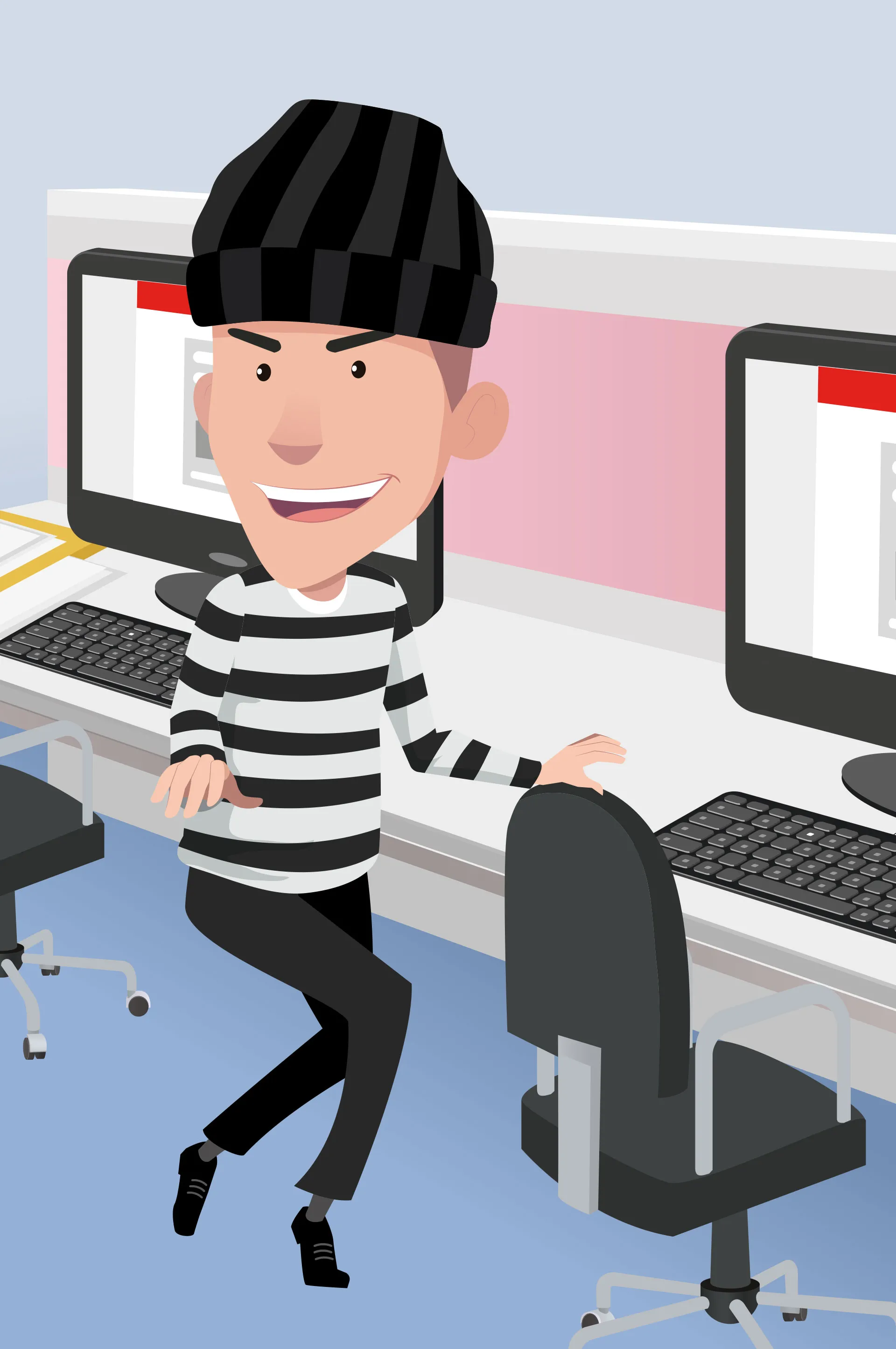 Ilustración campaña comunicación interna Rímac Seguros Perú